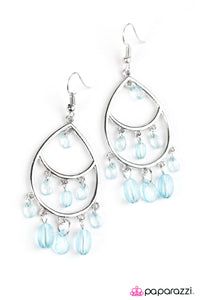 Open Door Jewelry - Sparkling Soiree - Blue Earrings - Paparazzi Accessories