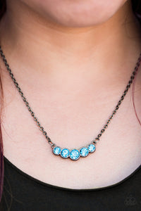 Open Door Jewelry - Speaking Of Sparkle - Blue Necklace - Paparazzi Accessories