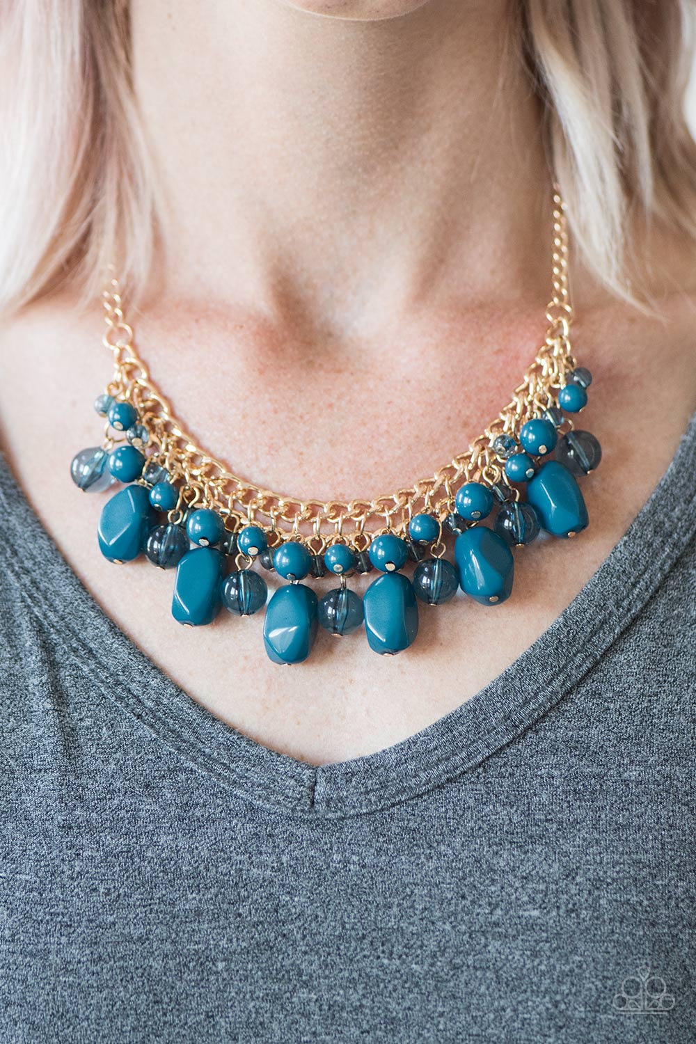 Open Door Jewelry - Newport Native - Blue Necklace - Paparazzi Accessories