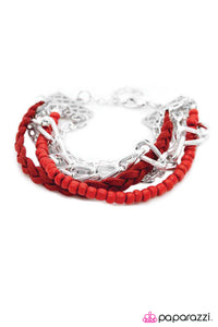 Open Door Jewelry - I Feel You - Red Bracelet - Paparazzi Accessories
