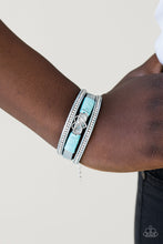 Load image into Gallery viewer, Open Door Jewelry - Hustlin Heart - Blue Bracelet - Paparazzi Accessories
