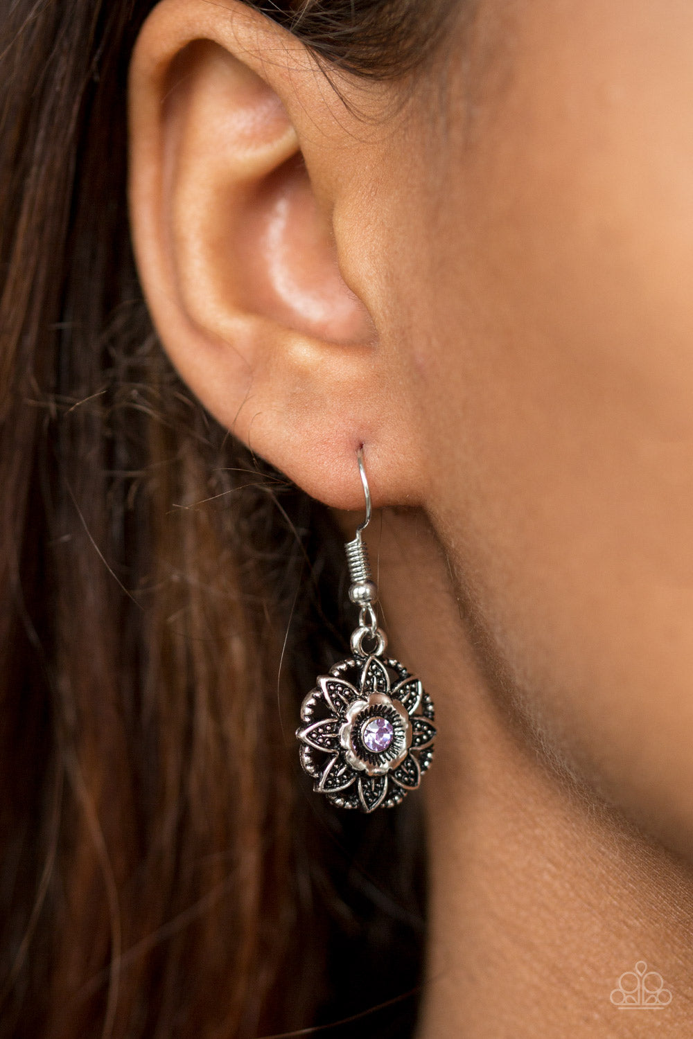 Open Door Jewelry - Perennial Party - Purple Earrings - Paparazzi Accessories