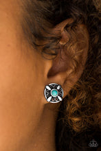 Load image into Gallery viewer, Open Door Jewelry - WEST-Kept Secret - Blue Post Post Earrings - Paparazzi Accessories
