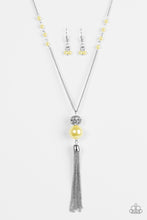 Load image into Gallery viewer, five-dollar-jewelry-the-only-show-in-town-yellow-necklace-paparazzi-accessories
