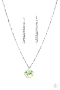 five-dollar-jewelry-blossom-bliss-green-necklace-paparazzi-accessories