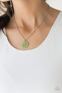 Open Door Jewelry - Blossom Bliss - Green Necklace - Paparazzi Accessories