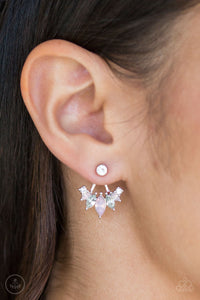 Open Door Jewelry - Chicest Of Them All - Pink Post Earrings - Paparazzi Accessories