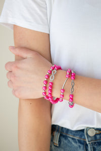 Open Door Jewelry - Limitless Luxury - Pink Bracelet - Paparazzi Accessories