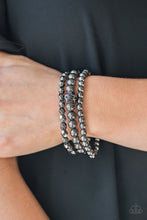 Load image into Gallery viewer, Open Door Jewelry - Noticeably Noir - Purple Bracelet - Paparazzi Accessories
