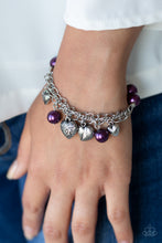 Load image into Gallery viewer, Open Door Jewelry - More Amour - Purple Bracelet - Paparazzi Accessories
