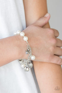 Open Door Jewelry - More Amour - White Bracelet - Paparazzi Accessories