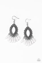 Load image into Gallery viewer, five-dollar-jewelry-private-villa-white-earrings-paparazzi-accessories
