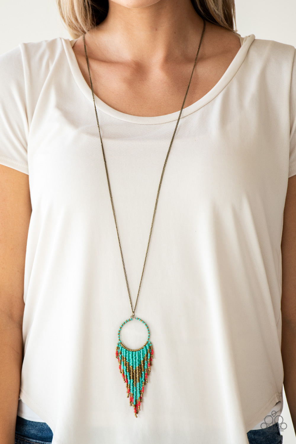 Open Door Jewelry - Badlands Beauty - Blue Necklace - Paparazzi Accessories