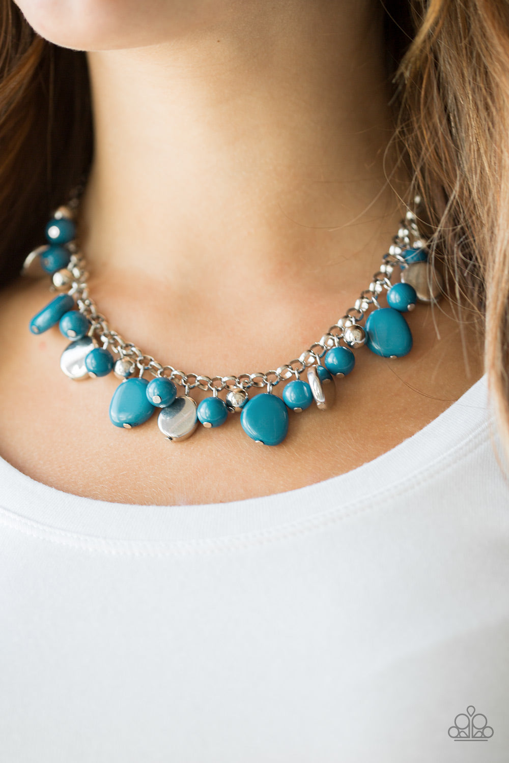 Open Door Jewelry - Flirtatiously Florida - Blue Necklace - Paparazzi Accessories