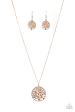 Load image into Gallery viewer, five-dollar-jewelry-save-the-trees-rose-gold-paparazzi-accessories
