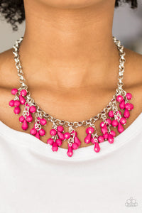 Open Door Jewelry - Modern Macarena - Pink Necklace - Paparazzi Accessories