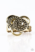 Load image into Gallery viewer, five-dollar-jewelry-dizzying-distraction-brass-ring-paparazzi-accessories
