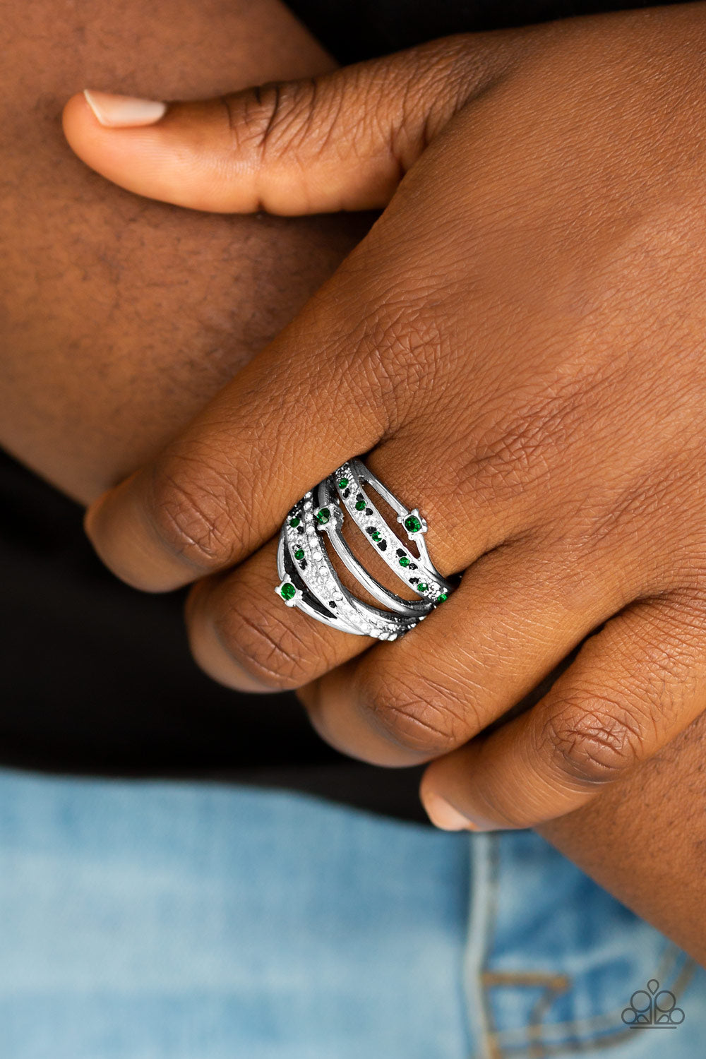 Open Door Jewelry - Making The World Sparkle - Green Ring - Paparazzi Accessories