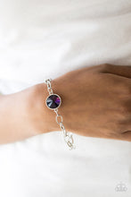 Load image into Gallery viewer, Open Door Jewelry - All Aglitter - Purple Bracelet - Paparazzi Accessories
