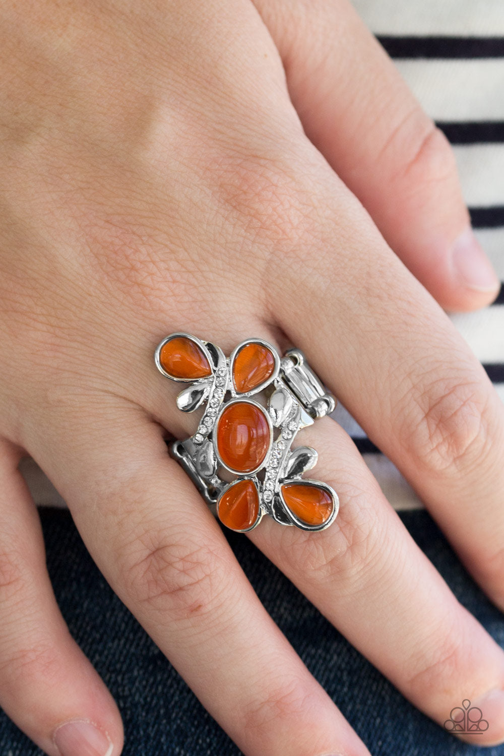 Open Door Jewelry - Bliss Out - Orange Ring - Paparazzi Accessories