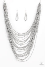 Load image into Gallery viewer, five-dollar-jewelry-dauntless-dazzle-silver-necklace-paparazzi-accessories
