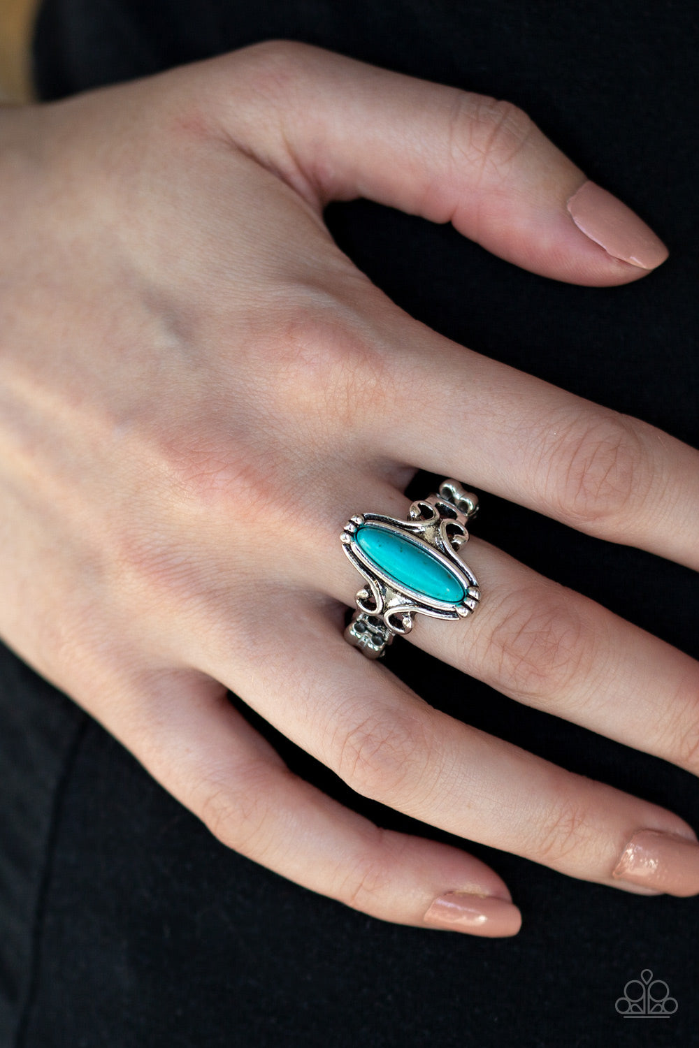 Open Door Jewelry - Desert Canyons - Blue Ring - Paparazzi Accessories