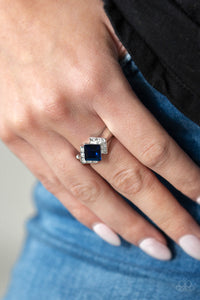 Open Door Jewelry - Wallstreet Winner - Blue Ring - Paparazzi Accessories