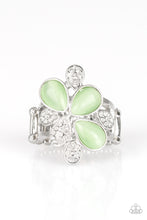 Load image into Gallery viewer, five-dollar-jewelry-diamond-daises-green-ring-paparazzi-accessories
