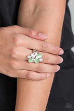 Load image into Gallery viewer, Open Door Jewelry - Diamond Daises - Green Ring - Paparazzi Accessories
