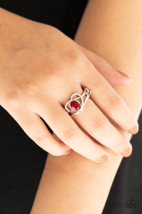 Open Door Jewelry - No HEART-Strings Attached - Red Ring - Paparazzi Accessories