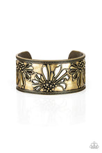 Load image into Gallery viewer, five-dollar-jewelry-where-the-wildflowers-are-brass-bracelet-paparazzi-accessories
