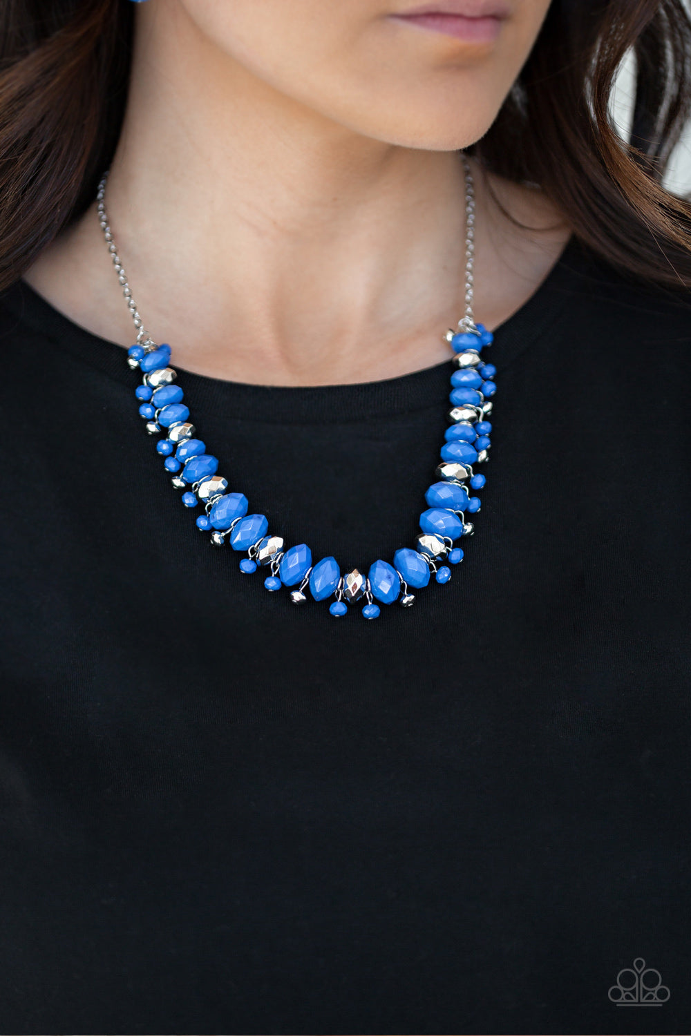 Open Door Jewelry - BRAGs To Riches - Blue Necklace - Paparazzi Accessories