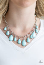 Load image into Gallery viewer, Open Door Jewelry - Jaw-Dropping Diva - Blue Necklace - Paparazzi Accessories
