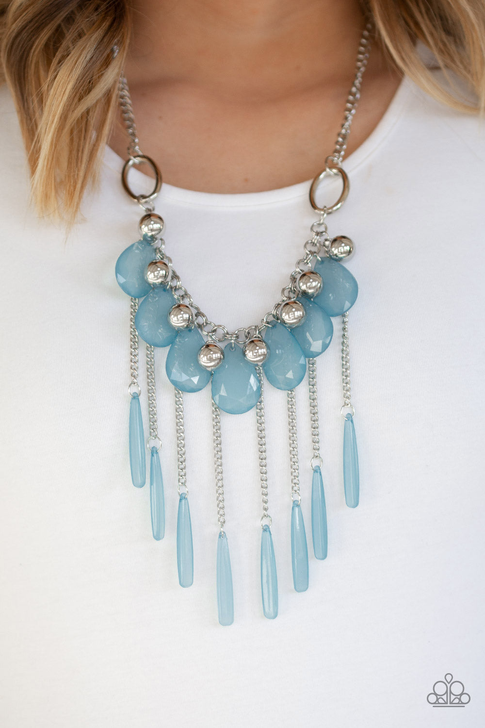 Open Door Jewelry - Roaring Riviera - Blue Necklace - Paparazzi Accessories