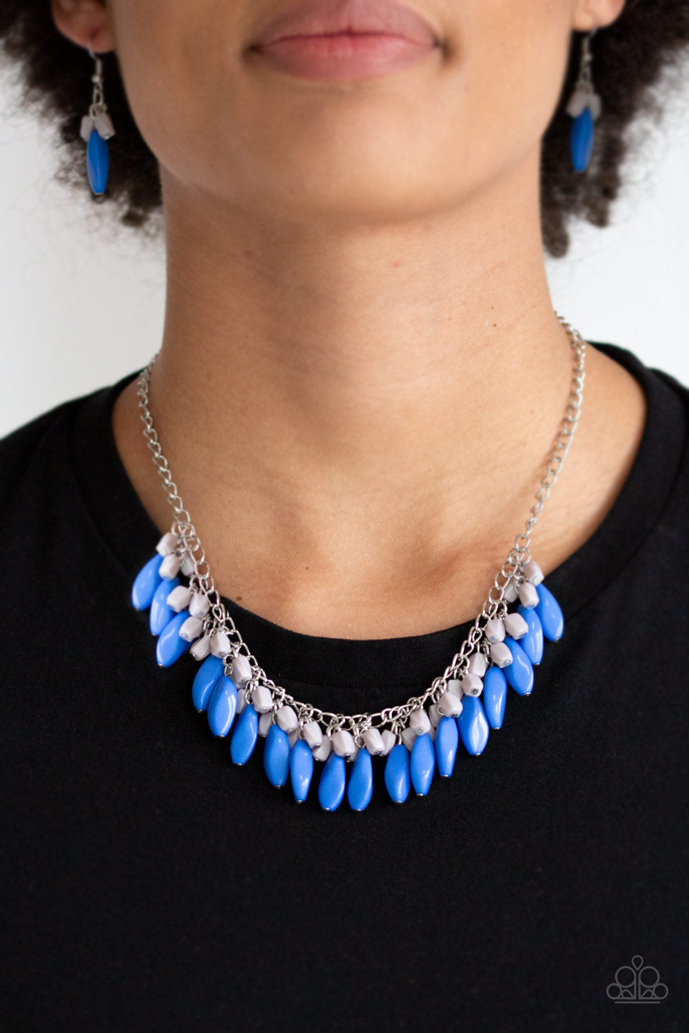 Open Door Jewelry - Bead Binge - Blue Necklace - Paparazzi Accessories