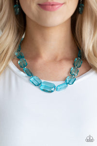 Open Door Jewelry - ICE Versa - Blue Necklace - Paparazzi Accessories