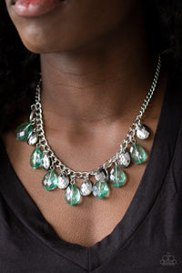 Open Door Jewelry - No Tears Left To Cry - Green Necklace - Paparazzi Accessories