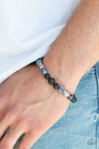 Open Door Jewelry - Strength - Blue Bracelet - Paparazzi Accessories