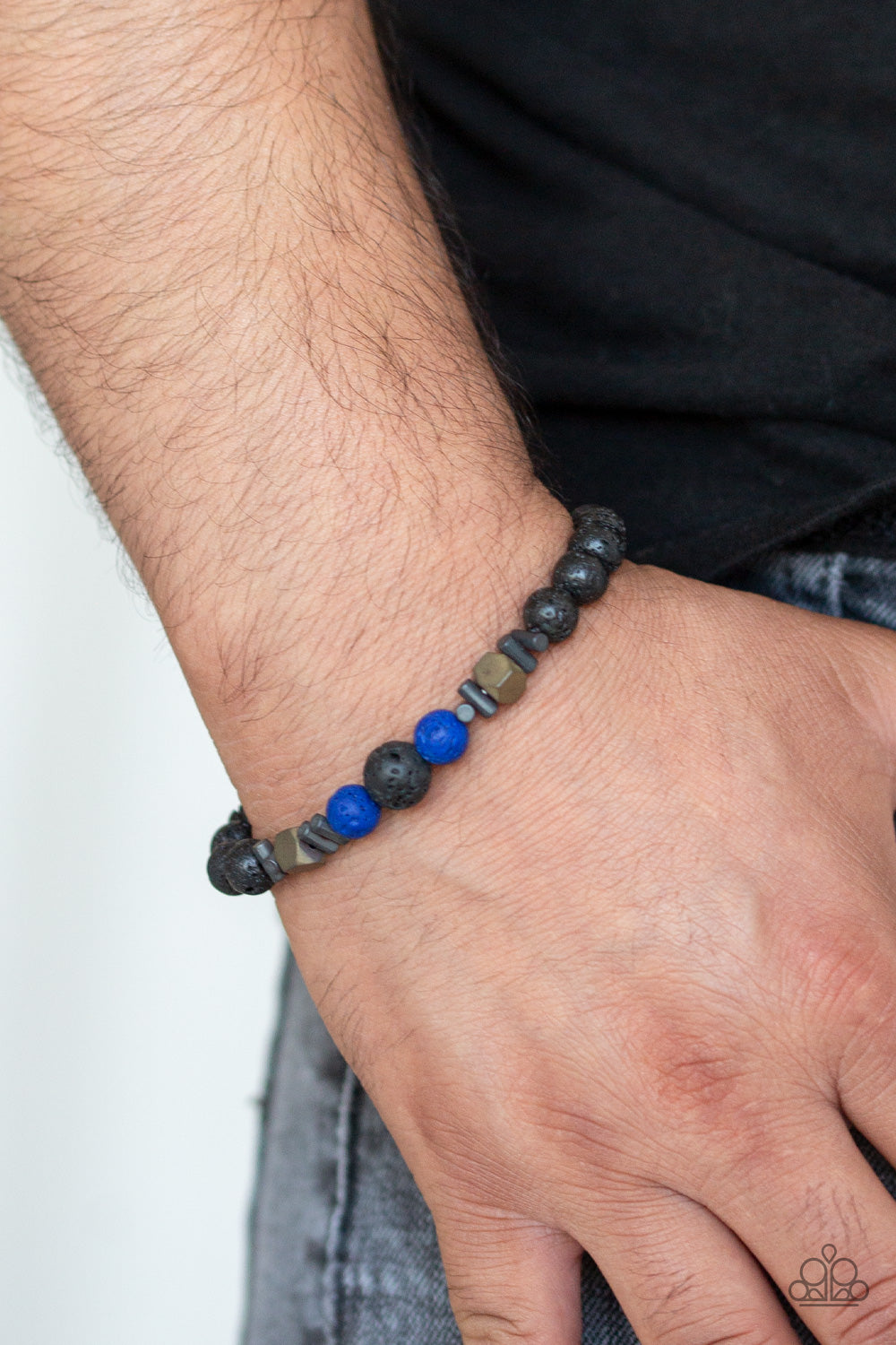 Open Door Jewelry - Empowered - Blue Bracelet - Paparazzi Accessories