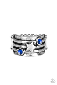 five-dollar-jewelry-stars-and-stripes-blue-ring-paparazzi-accessories