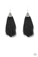 Load image into Gallery viewer, five-dollar-jewelry-tassel-temptress-black-earrings-paparazzi-accessories
