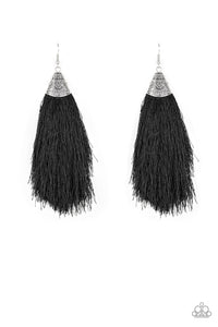 five-dollar-jewelry-tassel-temptress-black-earrings-paparazzi-accessories