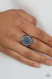 Open Door Jewelry - Oasis Moon - Blue Ring - Paparazzi Accessories