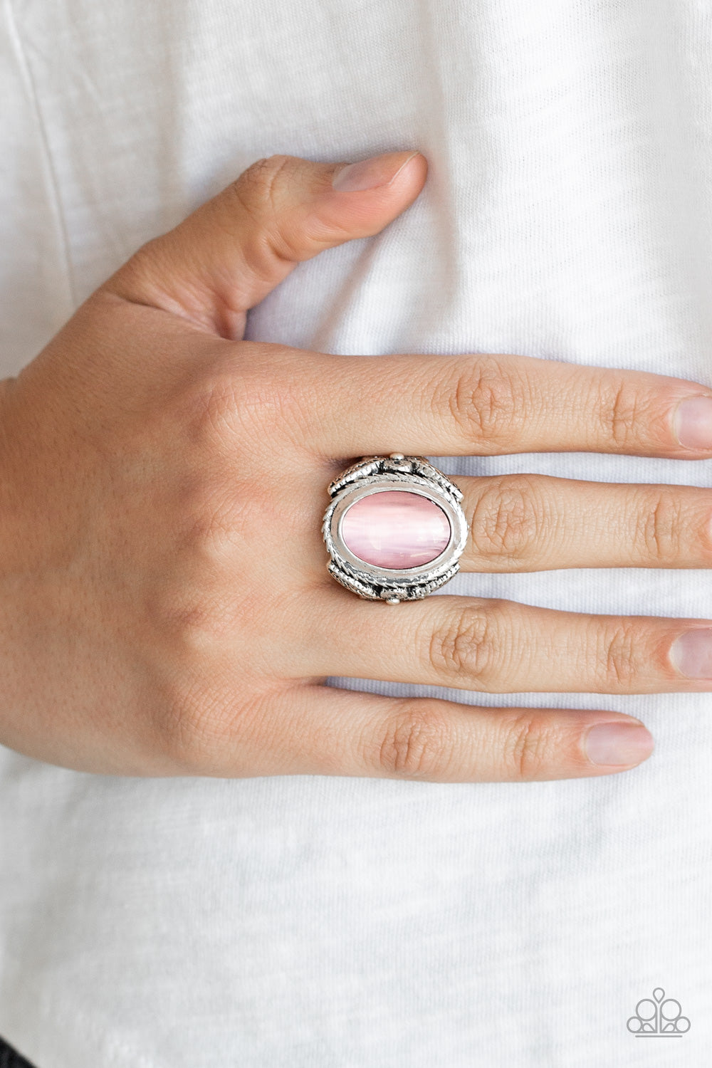 Open Door Jewelry - Deep Freeze - Pink Ring - Paparazzi Accessories