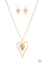 Load image into Gallery viewer, five-dollar-jewelry-hardened-hearts-gold-necklace-paparazzi-accessories
