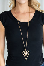 Load image into Gallery viewer, Open Door Jewelry - Hardened Hearts - Gold Necklace - Paparazzi Accessories
