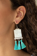 Load image into Gallery viewer, Open Door Jewelry - Tassel Retreat - Blue Earrings - Paparazzi Accessories
