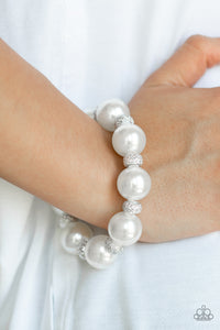 Open Door Jewelry - Extra Elegant - White Bracelet - Paparazzi Accessories