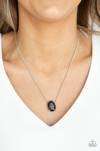 Open Door Jewelry - Extra Ice - Black Necklace - Paparazzi Accessories