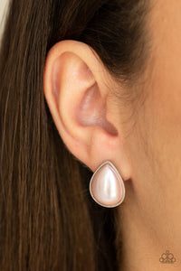 Open Door Jewelry - SHEER Enough - Pink Post Earrings - Paparazzi Accessories